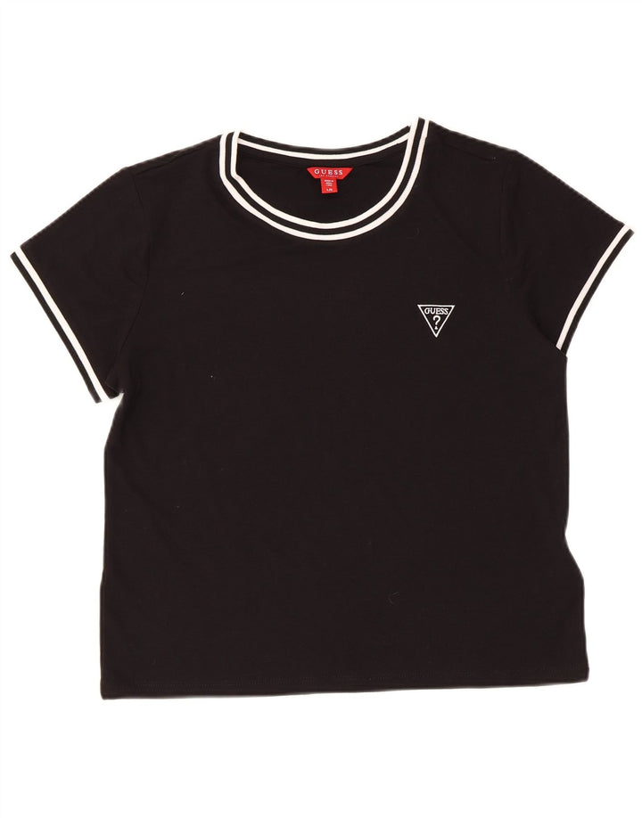 Женская футболка Guess Top UK 14, большой черный полиэстер