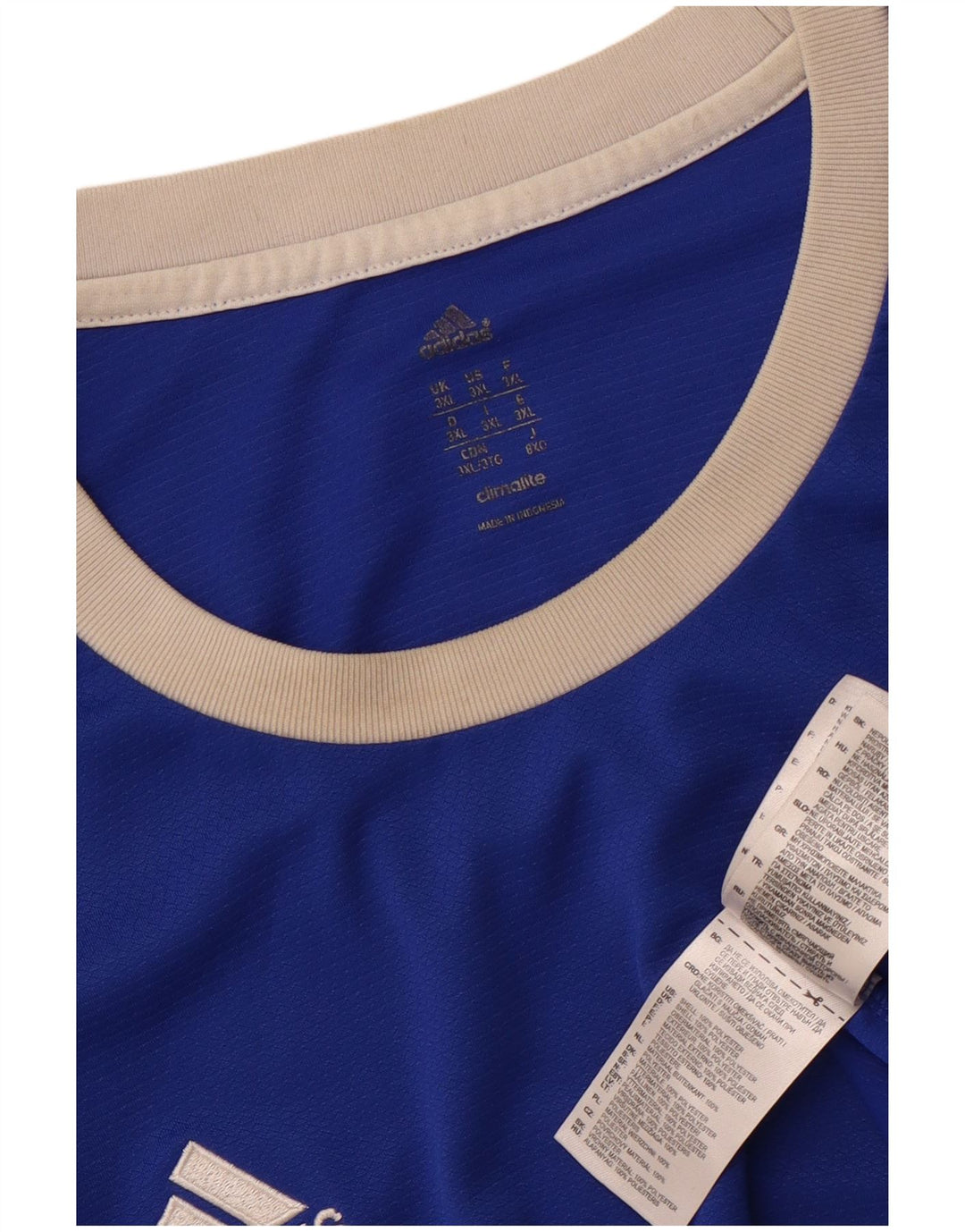 Мужская футболка Adidas Climalite Top 3XL Синий Полиэстер