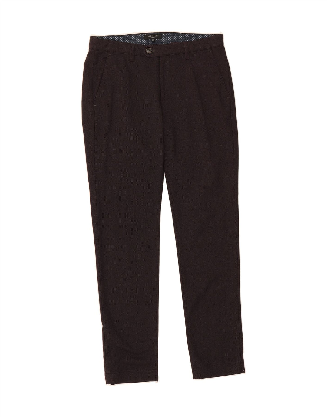 TED BAKER Mens Straight Suit Trousers W30 L30 Brown Polyester Vintage Ted Baker and Second-Hand Ted Baker from Messina Hembry 