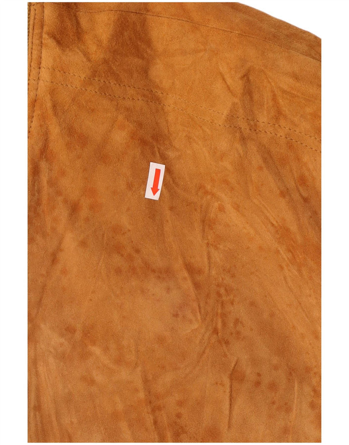 Мужской замшевый бомбер Freeheron IT 56 XL Коричневый кожаный