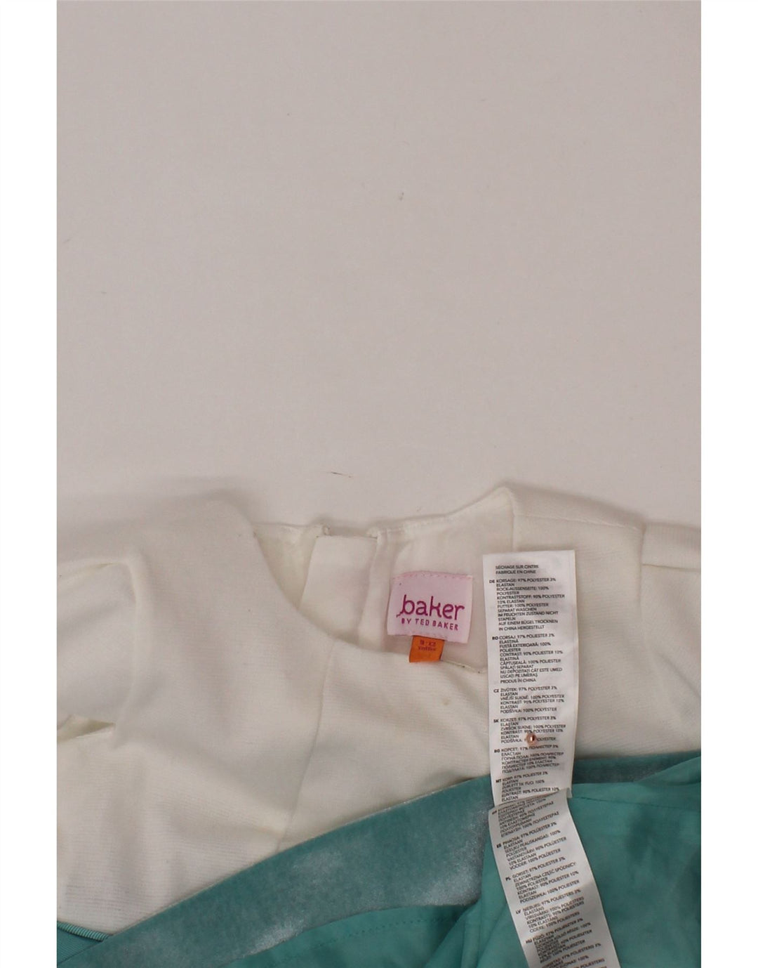 Платье трапециевидного силуэта TED BAKER для маленьких девочек 9–12 месяцев, белый полиэстер с цветочным принтом