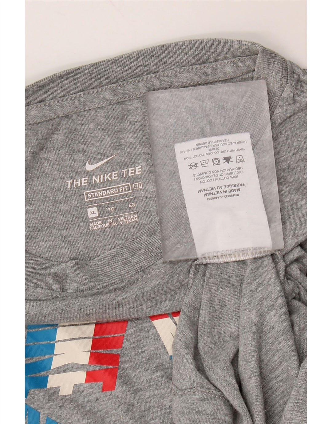 Женская футболка стандартного кроя NIKE с рисунком, топ UK 18 XL, серый хлопок