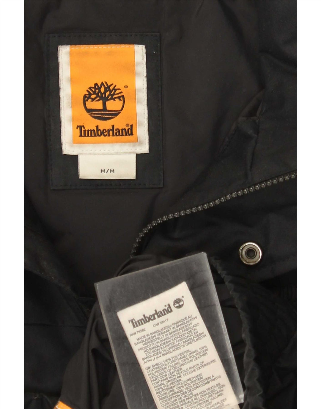 Мужская куртка-бомбер Timberland UK 38, средний черный полиэстер