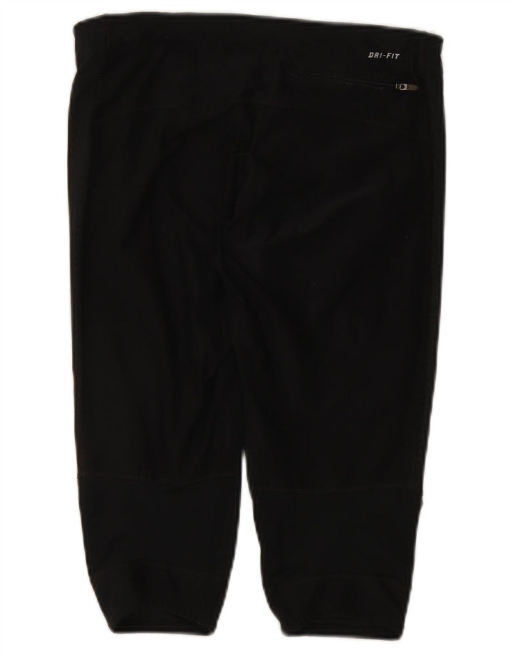 Женские леггинсы-капри Nike Dri Fit UK 12, средний черный, полиэстер