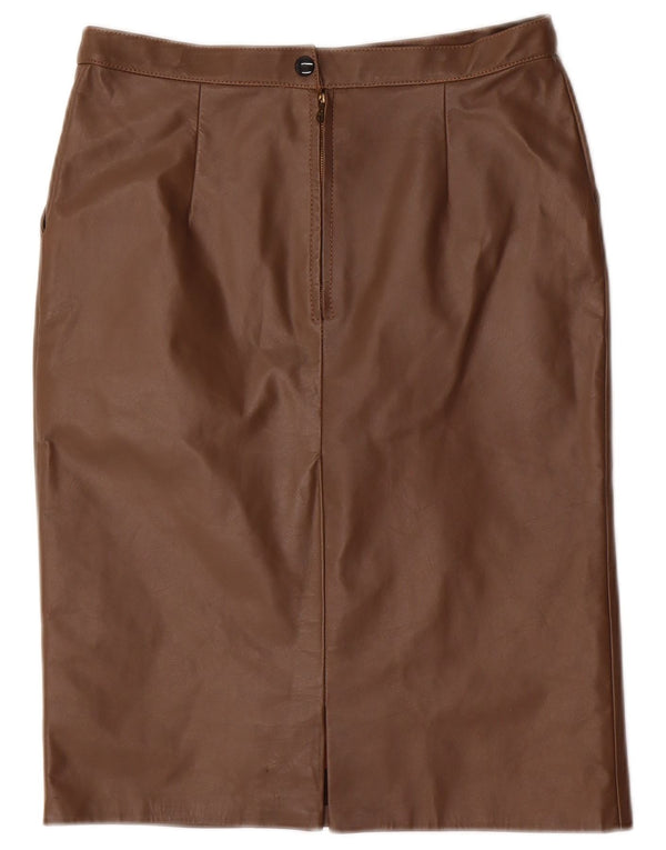VINTAGE Женская юбка-карандаш миди W28 Средне-коричневый
