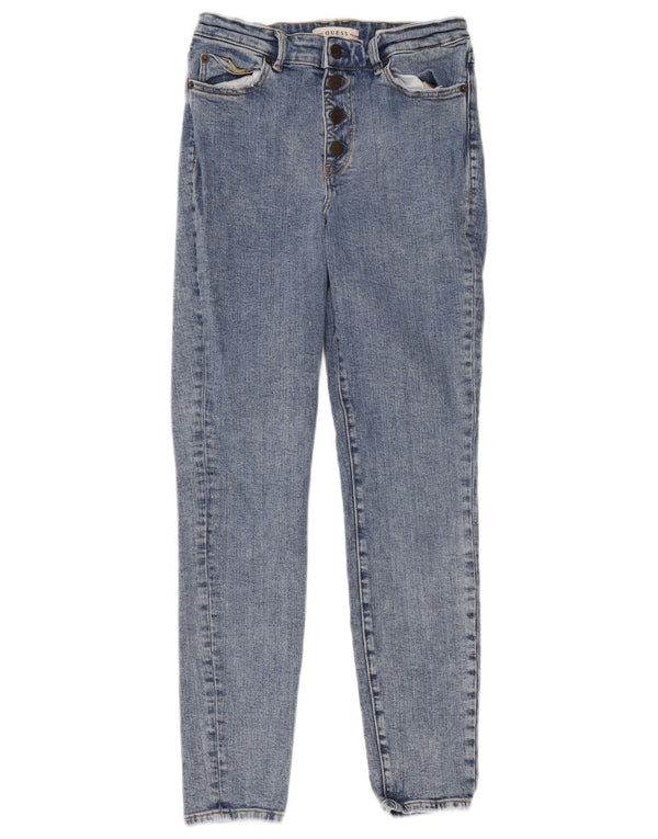 Женские джинсы скинни с высокой талией Guess W26 L28 синие
