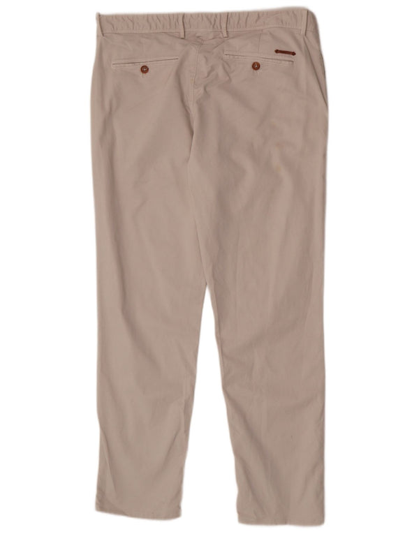 Мужские брюки-чиносы Massimo Dutti Slim Fit EU 44, большие W34 L28, бежевый хлопок