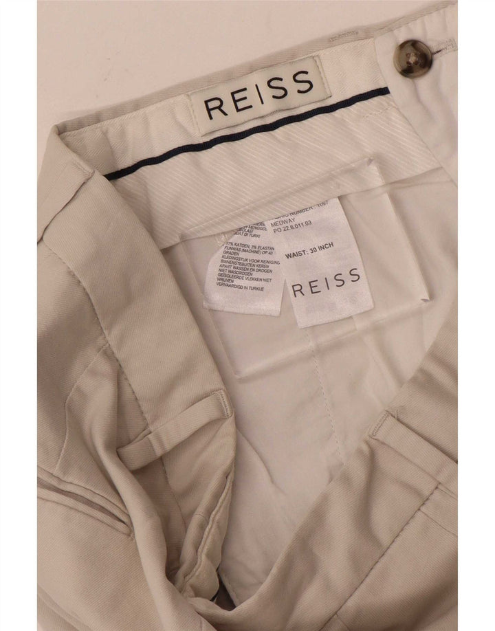 Брюки мужские узкие Reiss W30 L30 бежевые