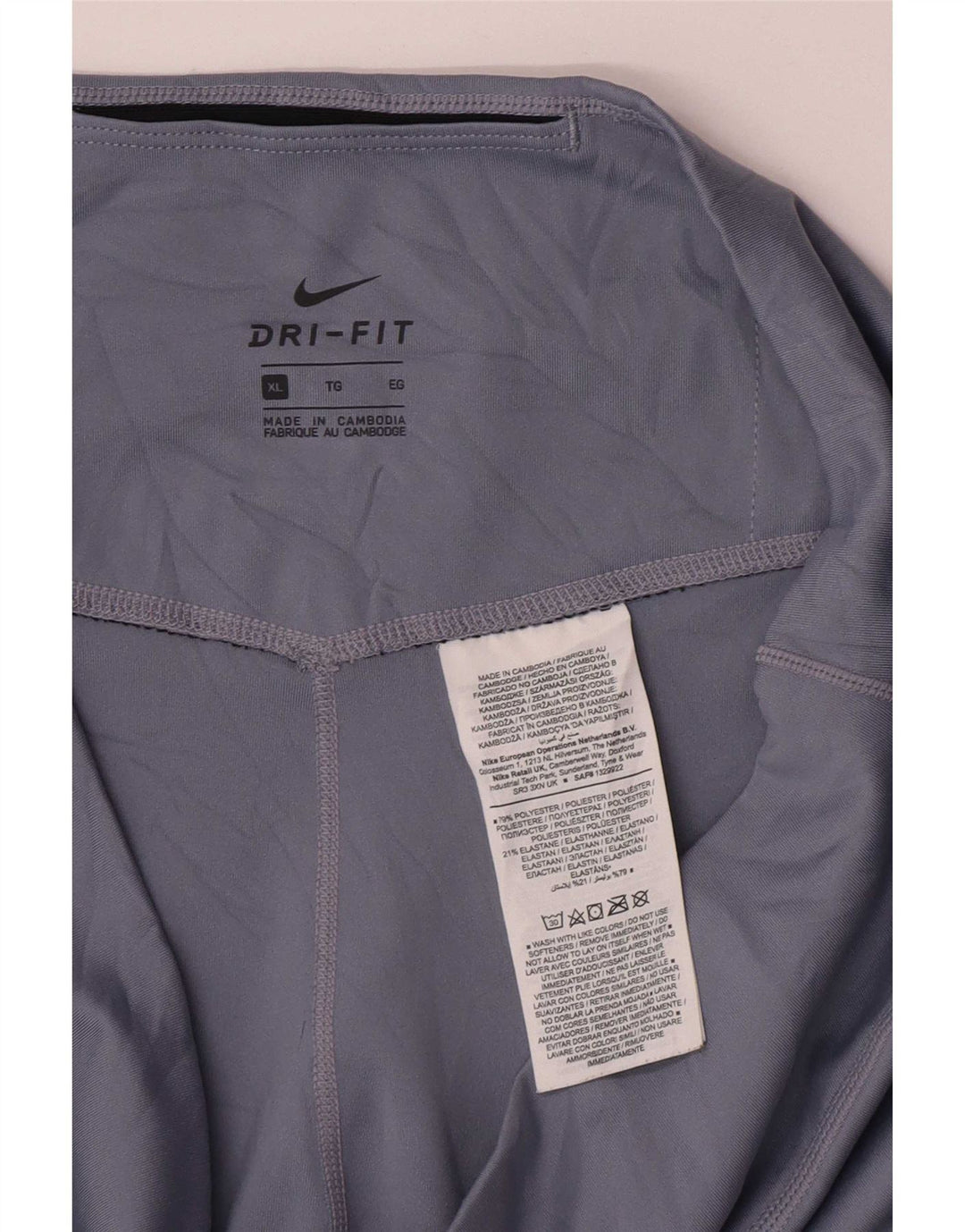 Женские леггинсы Nike UK 18 XL, синие, полиэстер, спортивные