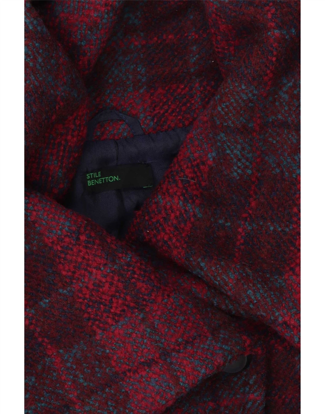 Женская куртка Benetton UK 14, средний розовый в клетку