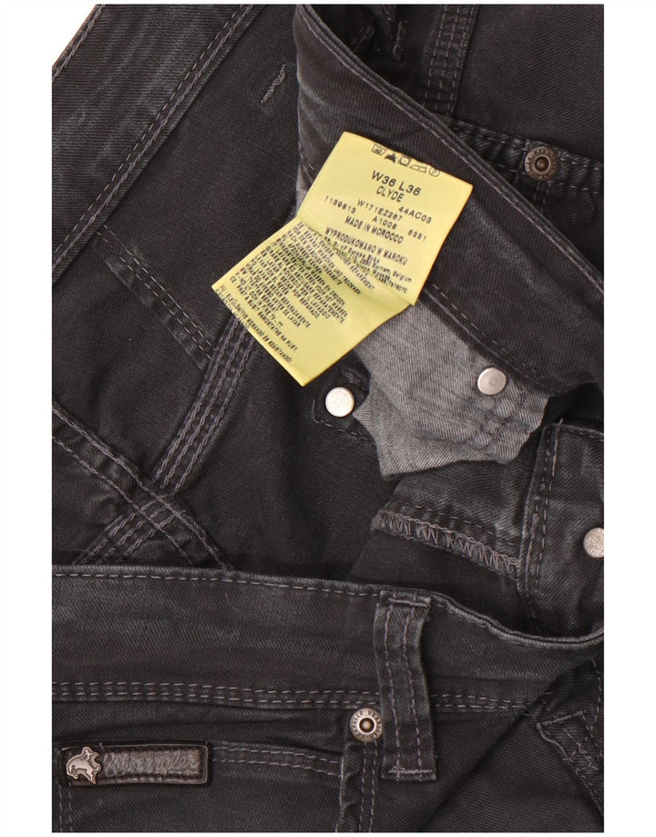 Мужские прямые джинсы Wrangler Clyde W36 L32, черный хлопок