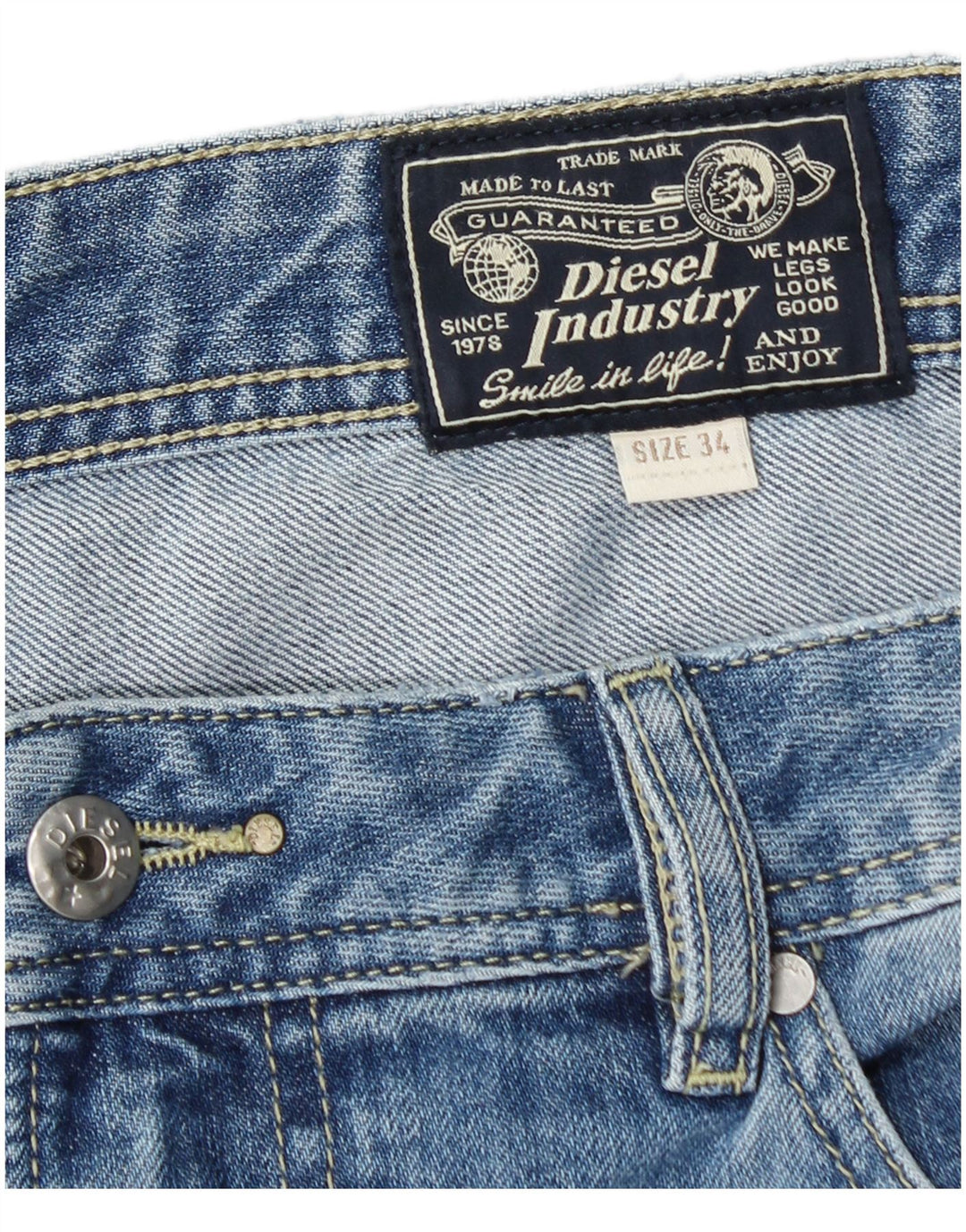 Мужские джинсовые шорты DIESEL W34, большие синие, хлопок