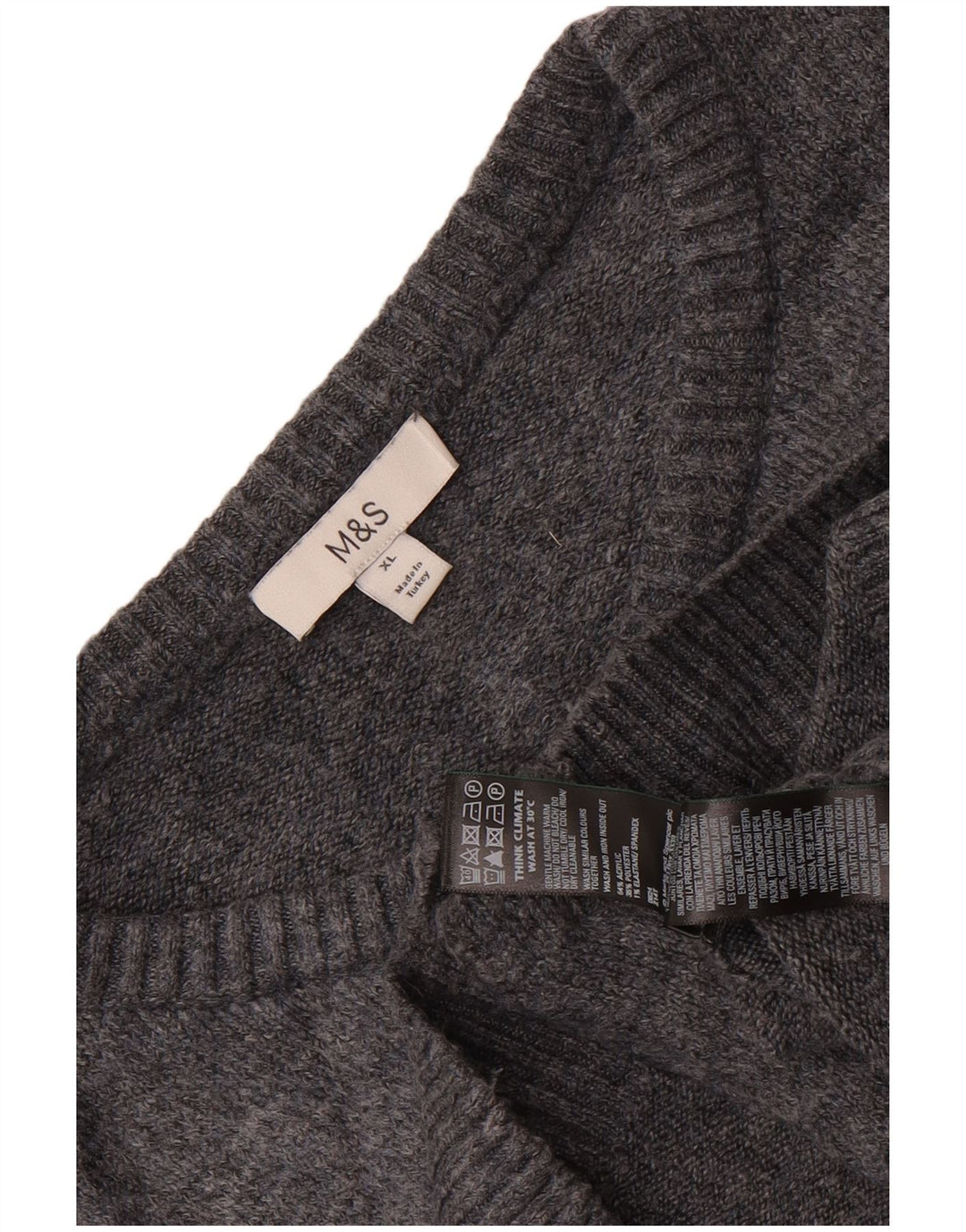 Женский укороченный кардиган оверсайз Marks & Spencer UK 18 XL Серый