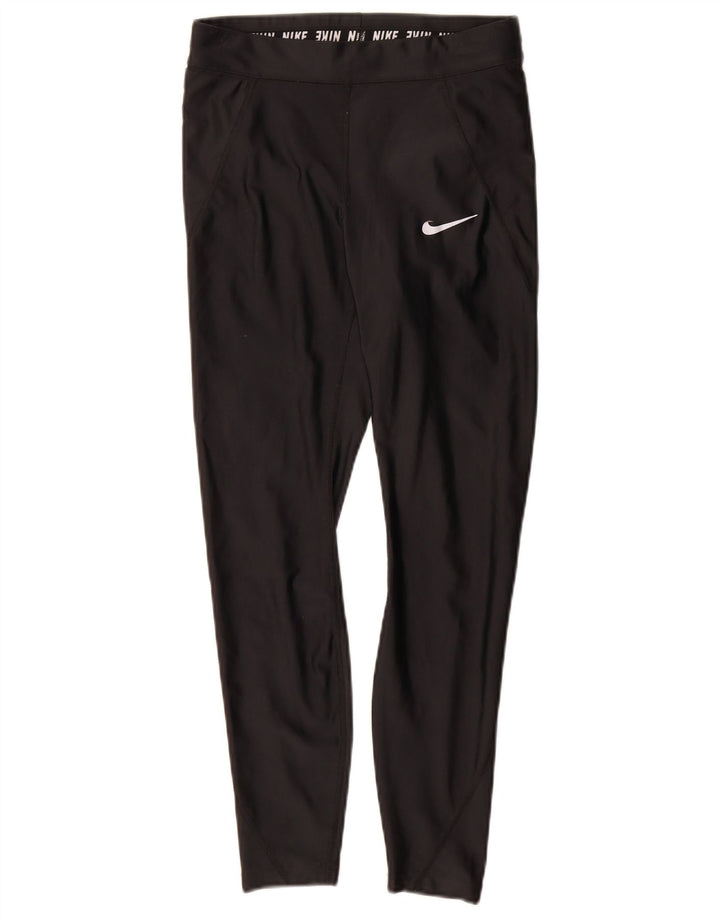 Женские леггинсы Nike Dri Fit UK 8, маленькие черные полиэстер