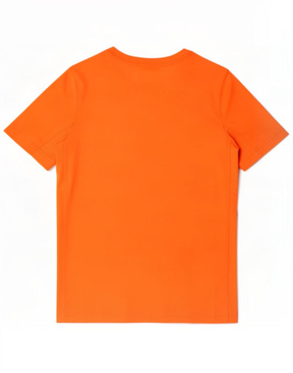 Футболка с рисунком Nike Dri Fit для мальчиков, топ 10–11 лет, средний оранжевый полиэстер
