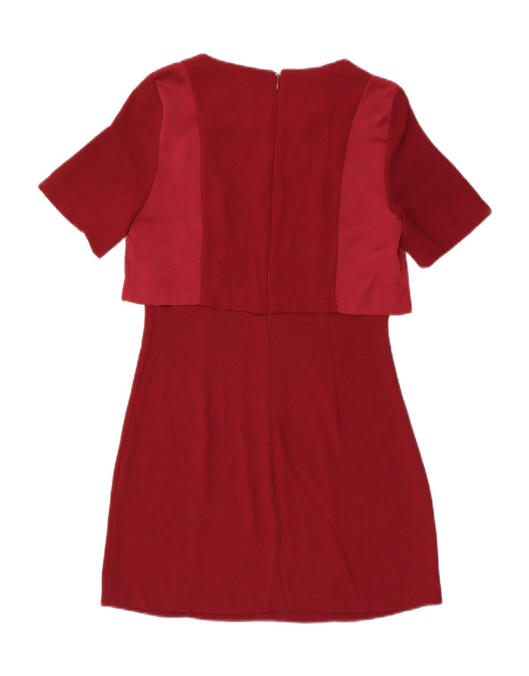 Женское платье прямого кроя Topshop UK 10, маленький красный полиэстер