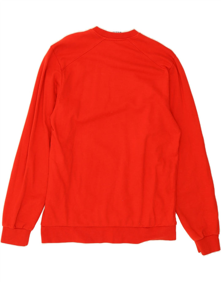 ADIDAS Mens Graphic Sweatshirt Jumper Medium Red Cotton Vintage Adidas and Second-Hand Adidas from Messina Hembry 