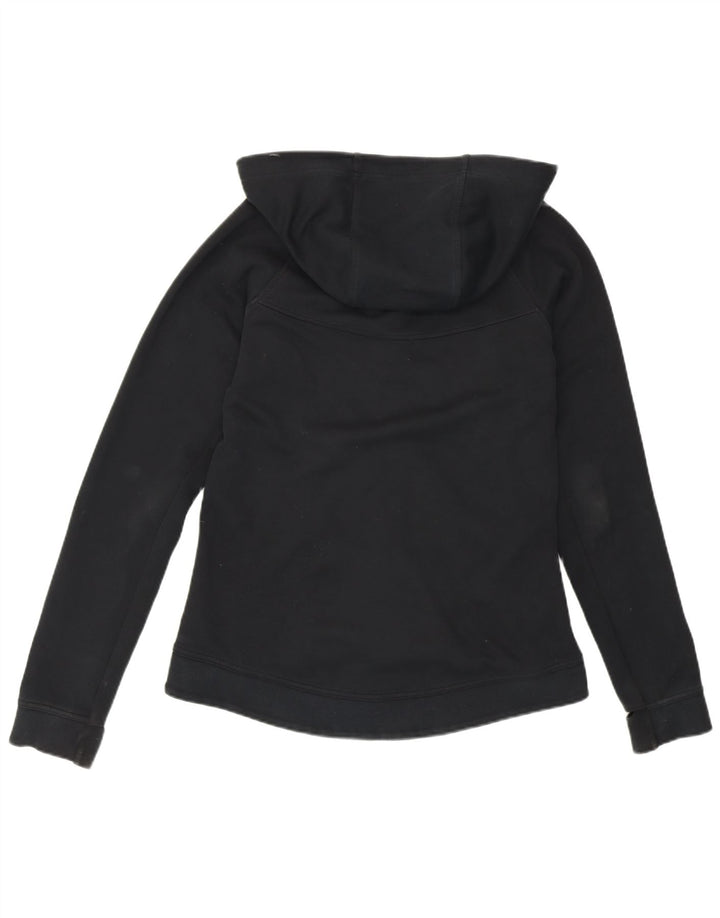 Женский свитер с капюшоном на молнии NIKE UK 12, средний черный, хлопковый