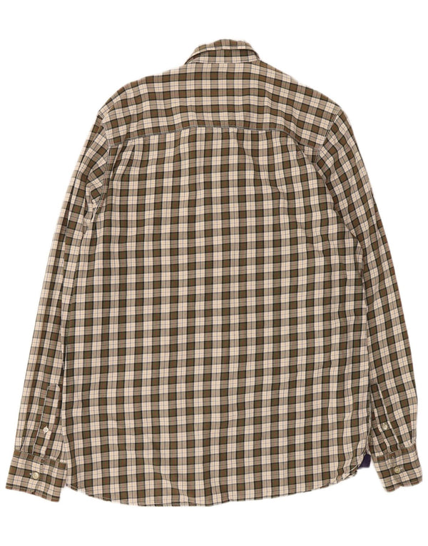 Мужская рубашка North Sails XL, цвет хаки, хлопок в клетку
