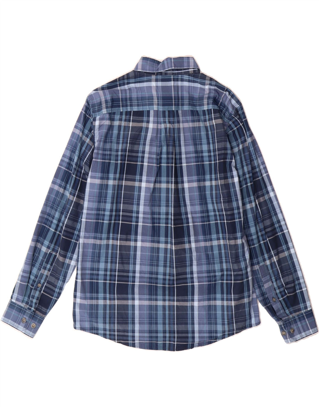 EDDIE BAUER Mens Classic Fit Shirt Medium Blue Check Cotton Vintage Eddie Bauer and Second-Hand Eddie Bauer from Messina Hembry 