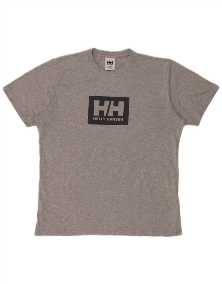 Helly Hansen Мужская футболка с рисунком Топ XL Серый хлопок