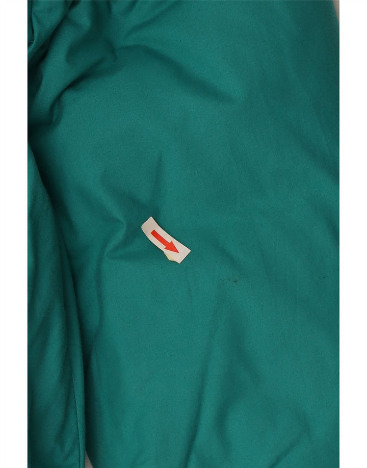 Винтажная мужская стеганая куртка UK 40, большая бирюзовая хлопковая куртка