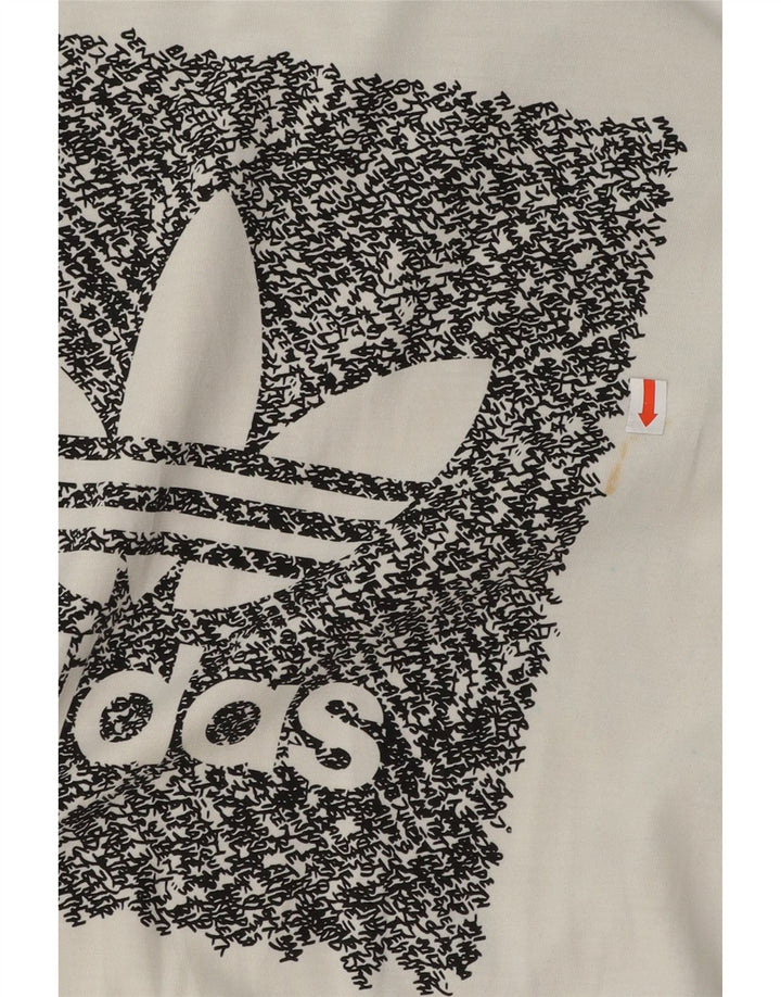 Мужская футболка Adidas с рисунком, маленький белый хлопок
