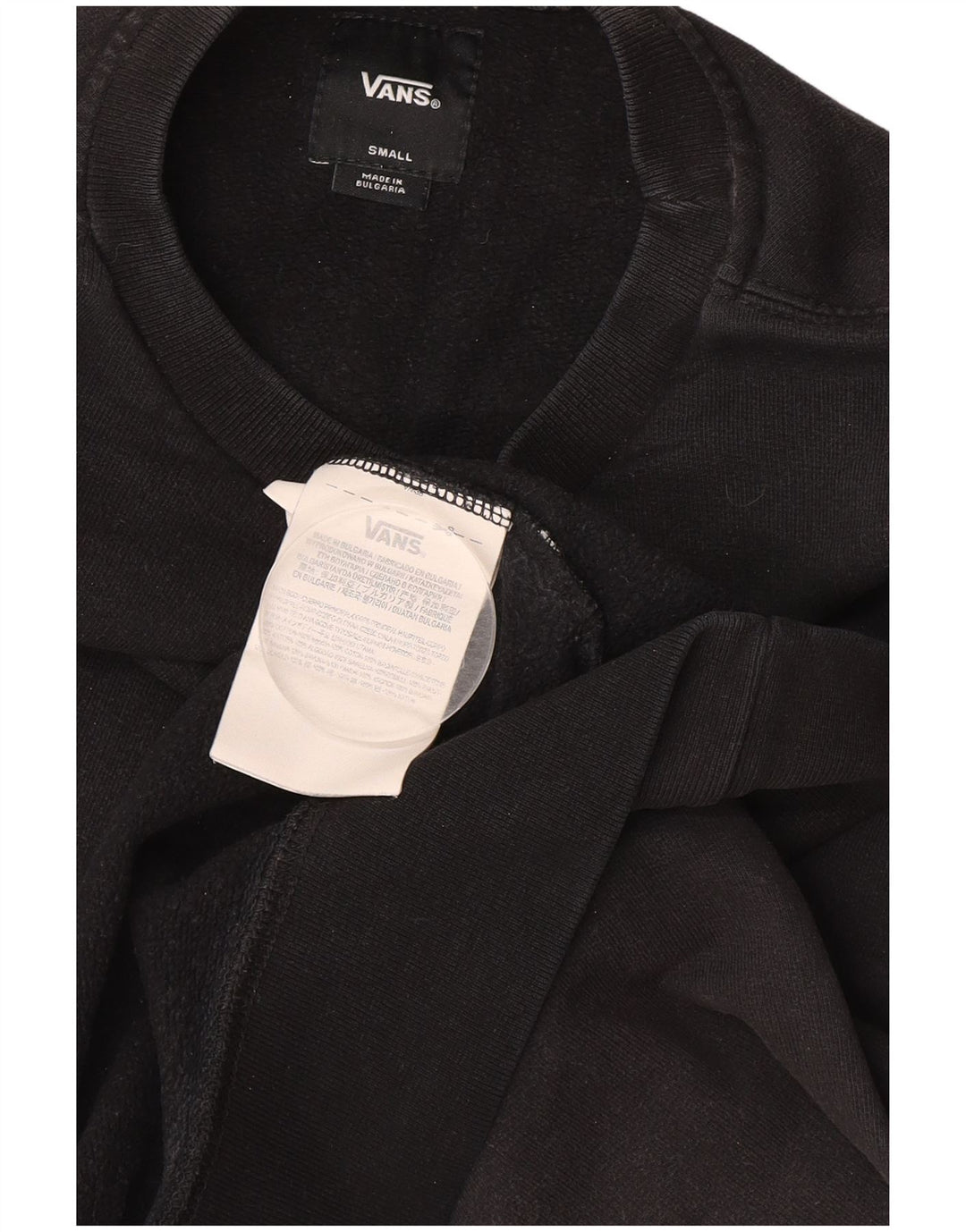 Мужской свитшот с рисунком VANS, маленький черный хлопковый джемпер