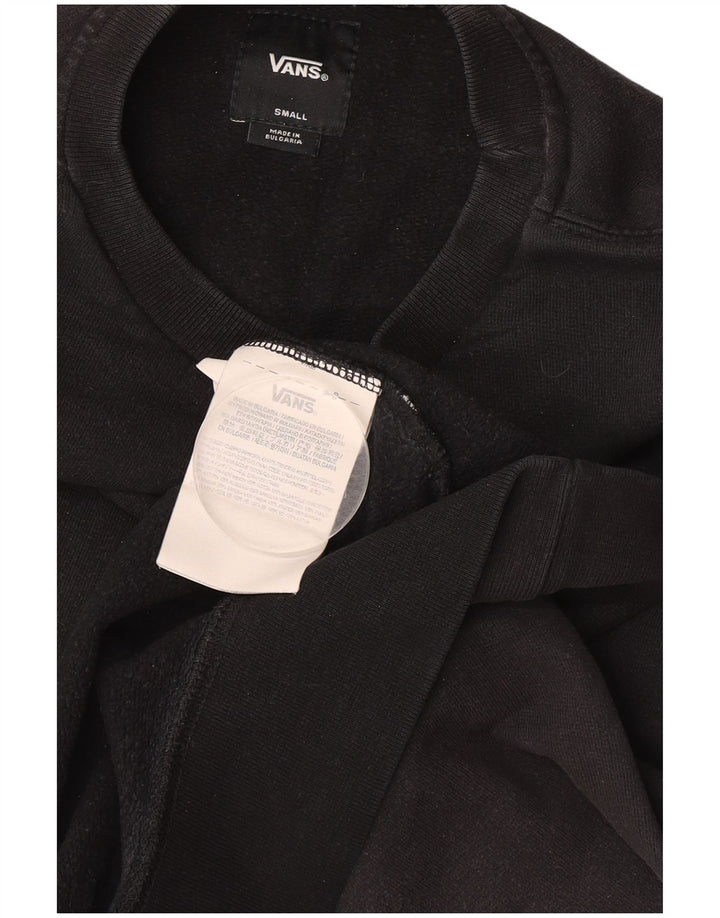 Мужской свитшот с рисунком VANS, маленький черный хлопковый джемпер