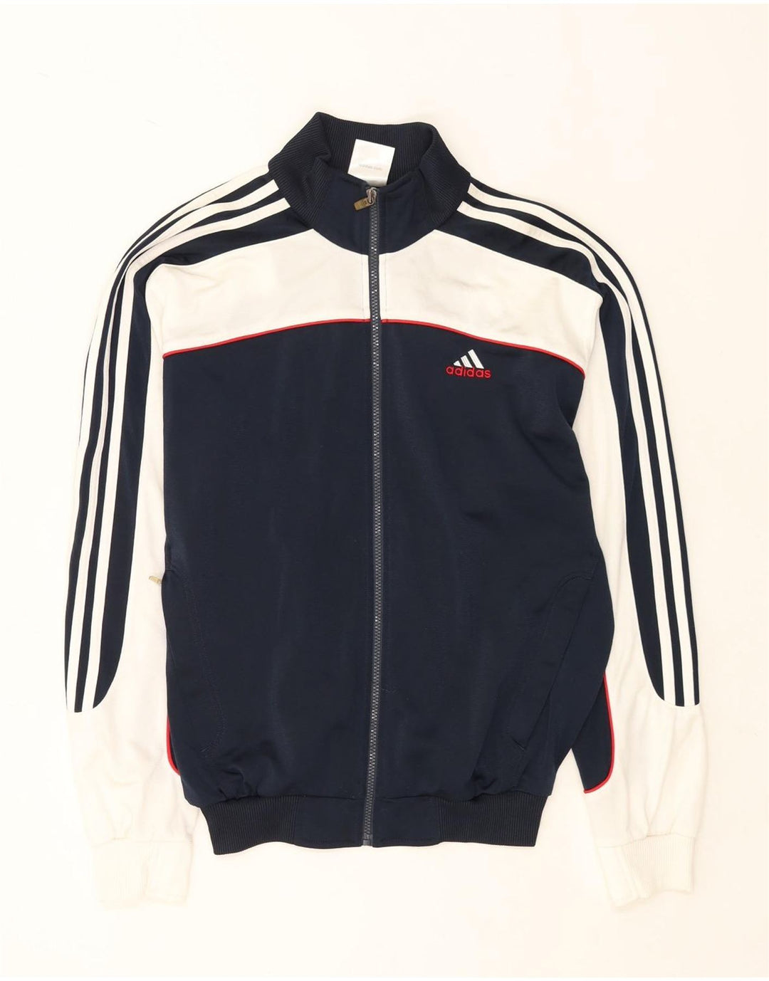 Мужская спортивная куртка ADIDAS UK 36/38, маленькая, темно-синяя, с цветными блоками