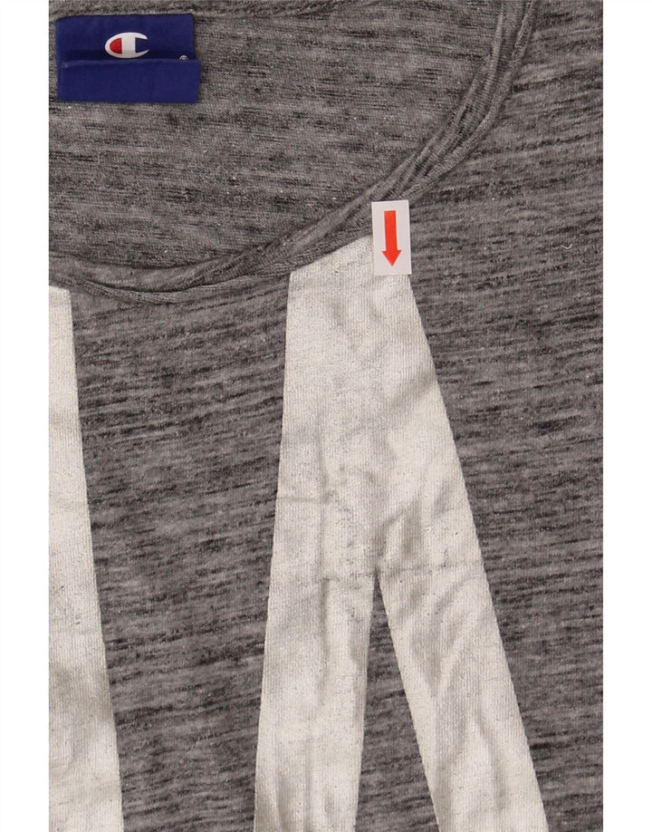 CHAMPION Womens Graphic Vest Top UK 16 Large Grey Cotton Vintage Champion and Second-Hand Champion from Messina Hembry 