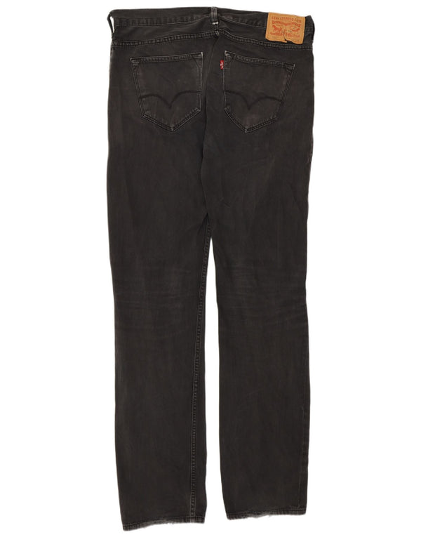 Мужские прямые джинсы Levi's 504 W33 L34 серые, хлопок