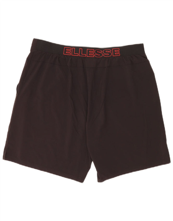 Мужские спортивные шорты Ellesse с рисунком, большие черные из полиэстера