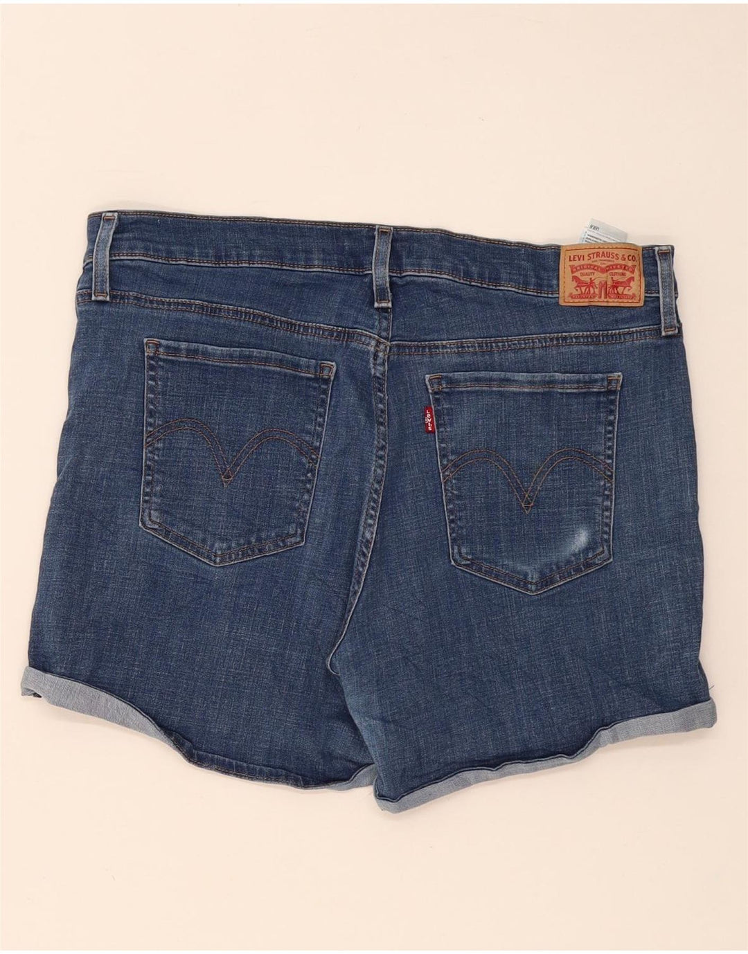 Женские джинсовые шорты Levi's с потертостями W32, большие синие, хлопок