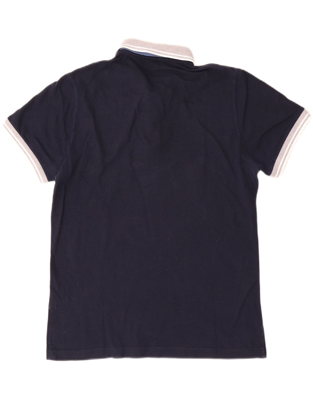 Мужская рубашка-поло Fred Perry среднего размера, темно-синяя, хлопковая с цветными блоками
