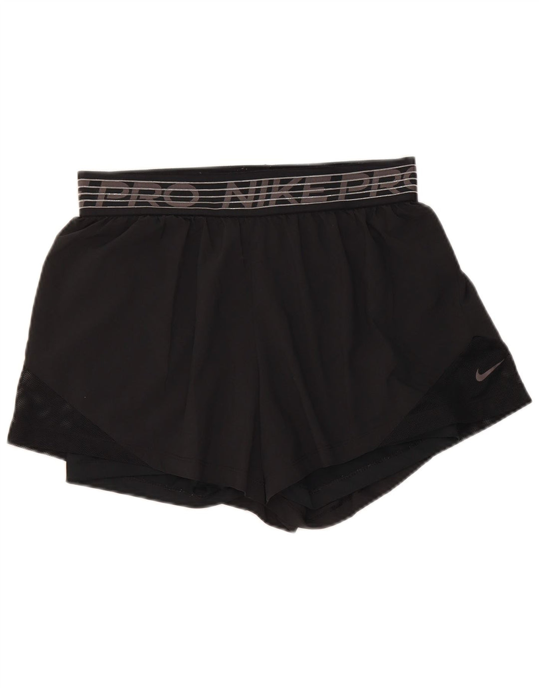 Женские спортивные шорты Nike Dri Fit с графическим рисунком UK 12, средний черный полиэстер