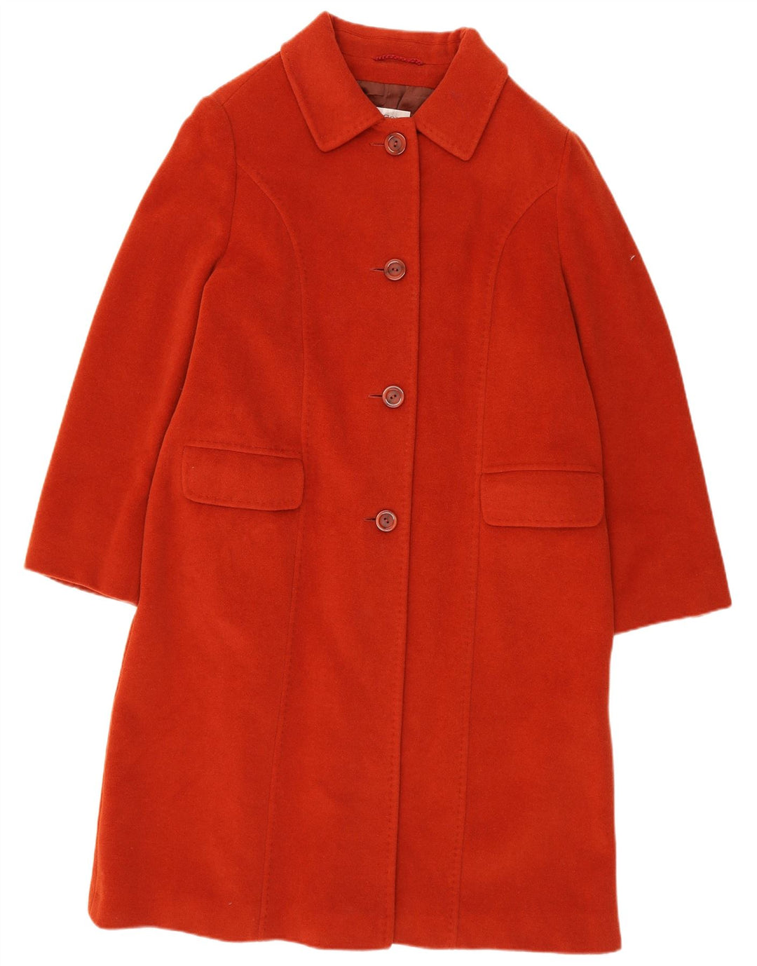 Женское пальто Marcona UK 20 2XL из натуральной шерсти красного цвета