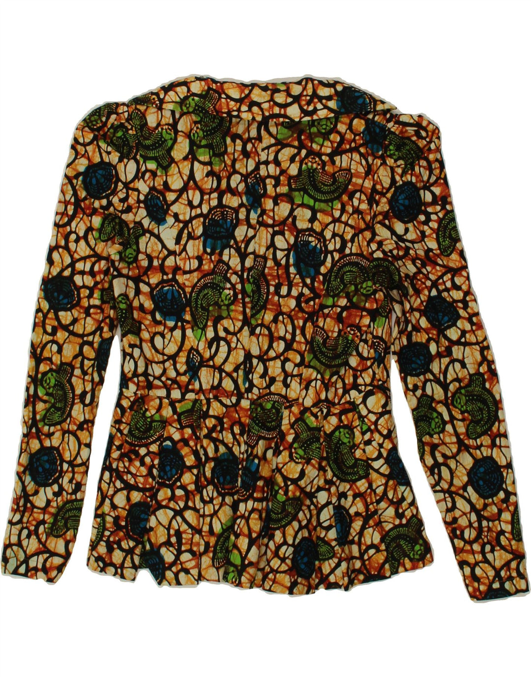 VINTAGE Womens Abstract Pattern Blazer Jacket UK 10 Small Multicoloured Vintage Vintage and Second-Hand Vintage from Messina Hembry 