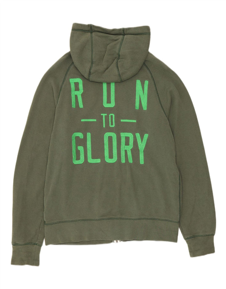 Мужской свитер с капюшоном на молнии Nike среднего размера, хаки, хлопок