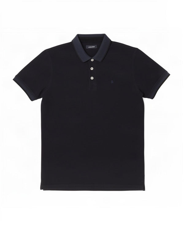 Мужская рубашка поло Jack & Jones XL темно-синяя, хлопок