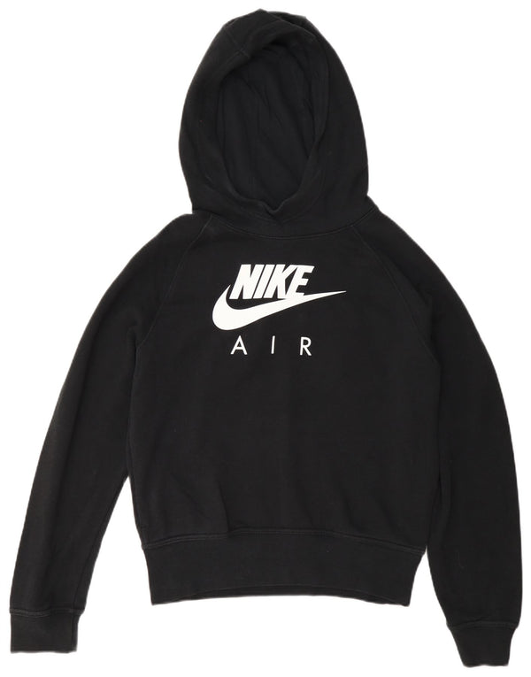 Женский джемпер с капюшоном Nike UK 10, маленький, черный, хлопок