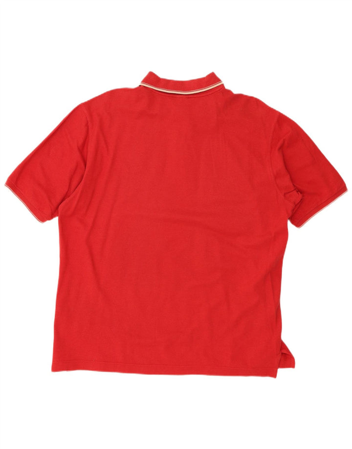 Мужская рубашка-поло PAUL & SHARK среднего красного цвета