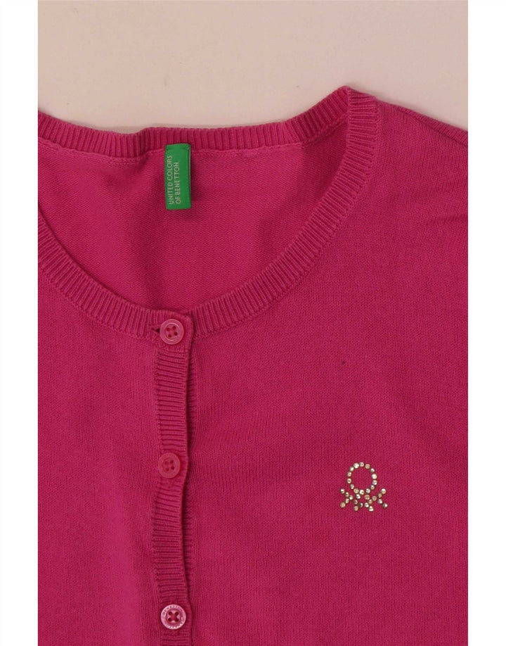 Женский кардиган Benetton UK 8, маленький розовый