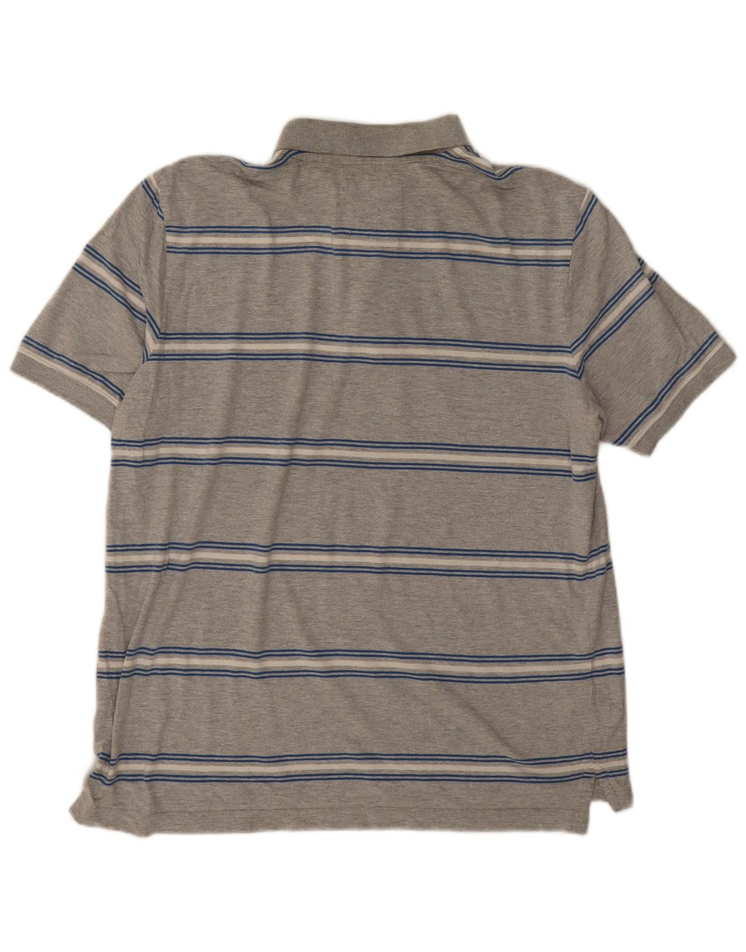 Crew Clothing Мужская рубашка-поло из хлопка среднего серого цвета в полоску