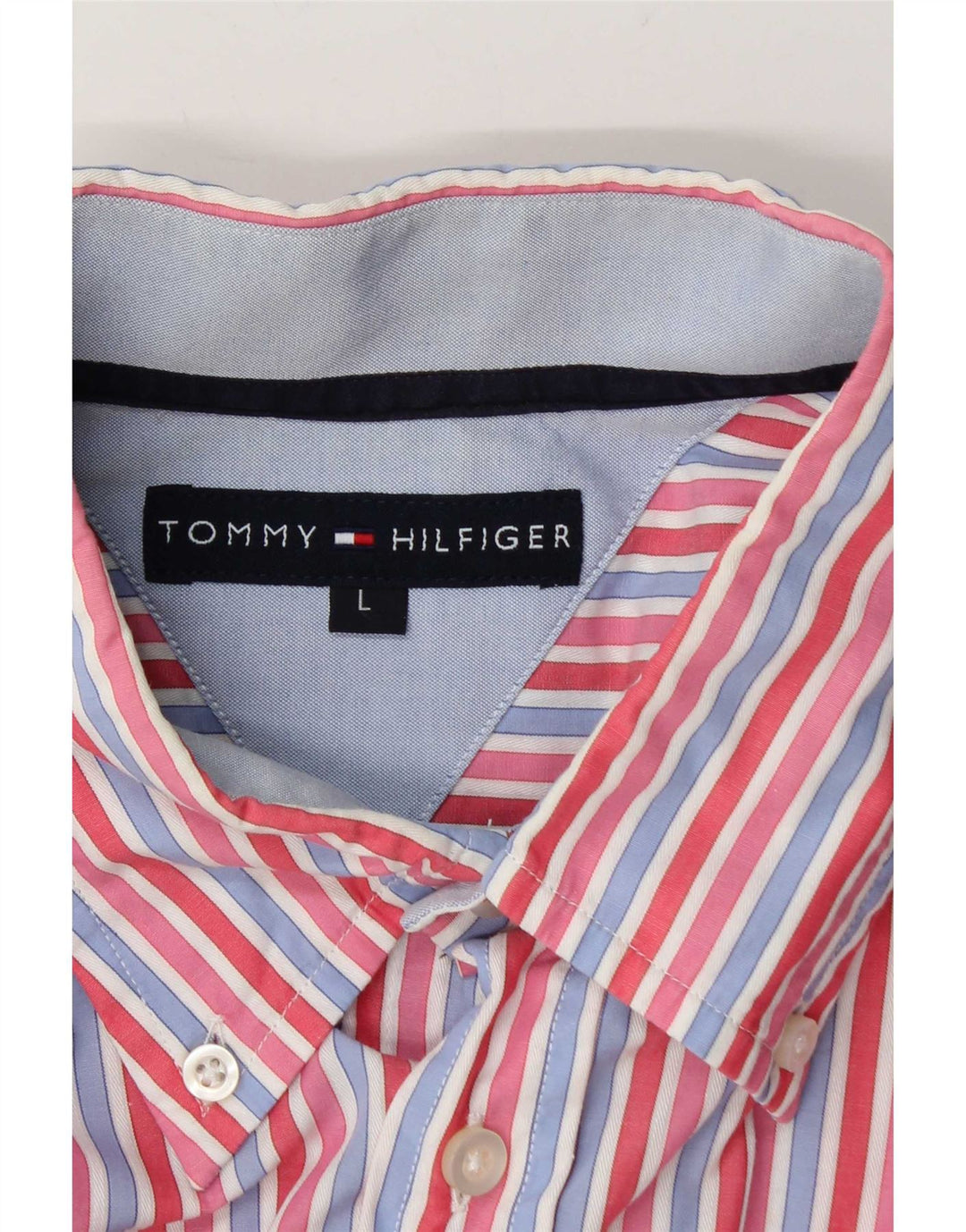 Мужская рубашка с коротким рукавом Tommy Hilfiger, большая красная полоска