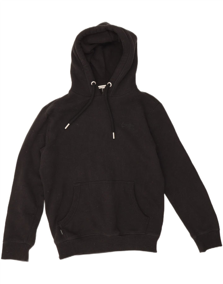 SUPERDRY Мужской джемпер с капюшоном, средний черный, хлопок