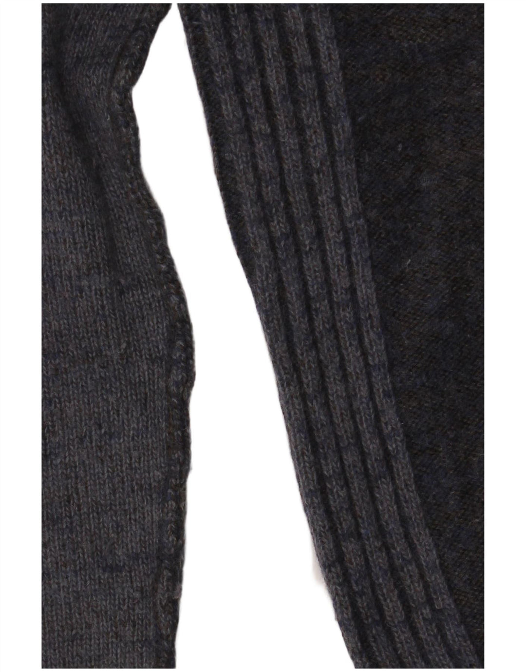 Мужской джемпер с круглым вырезом Zara, шерстяной свитер среднего серого цвета с цветными блоками