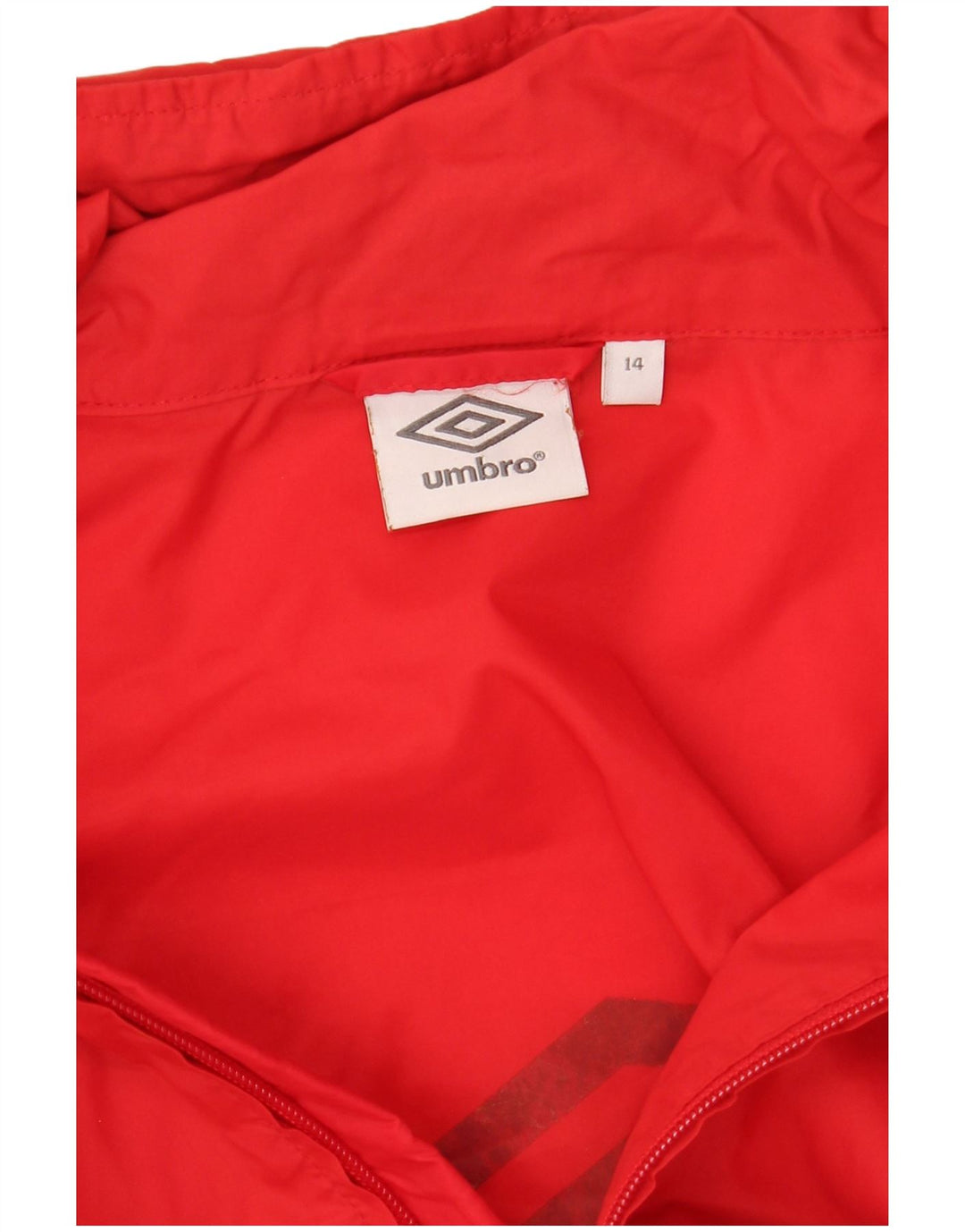 Umbro Дождевик с капюшоном и графическим рисунком для мальчиков 13-14 лет Красный