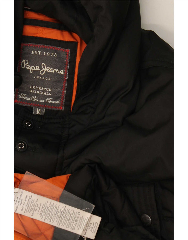 Мужская утепленная куртка PEPE Jeans UK 38, средний черный полиэстер