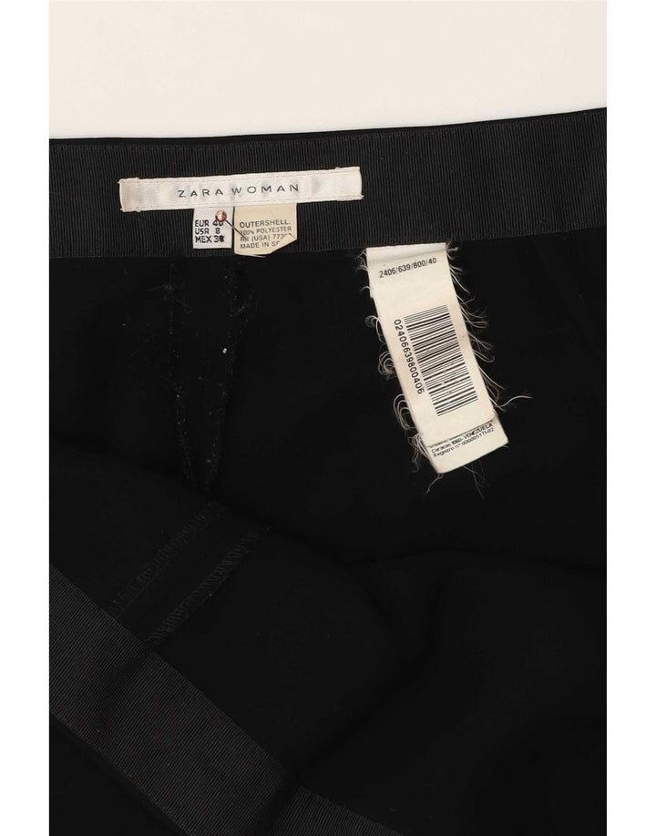 Женские прямые повседневные брюки Zara EU 40 Medium W30 L35, черный полиэстер